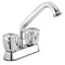 Keeney Mfg Dual Handle Centerset Laundry Faucet, Polished Chrome, Handle Type: Knob 3040W - alternate 1
